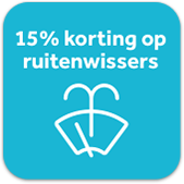 15% korting op ruitenwissers